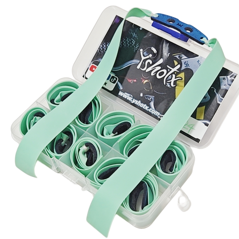 Yshotx Hyper Bolt-A24 Slingshot Bands 10 pcs Flat Latex Rubber High Elastic for Hunting Catapult Shooting