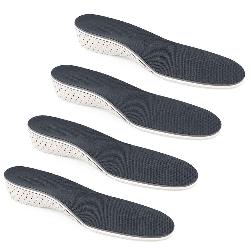 2 Pairs Height Increase Insoles EVA Comfortable Non Slip Ventilated Unisex Shoe Lifts Fits Most Shoes Sneakers Boots Increase