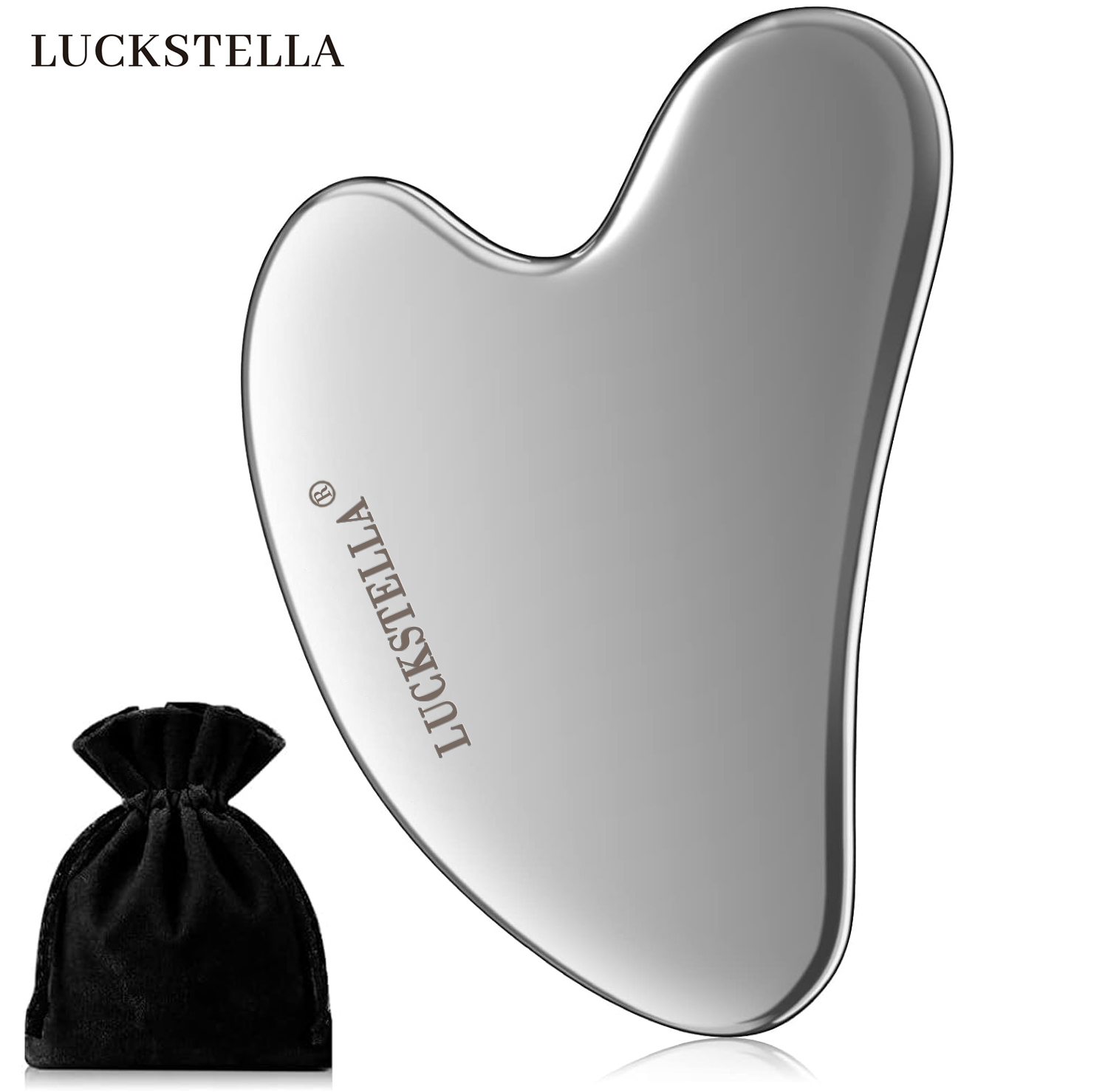 Stainless Steel Gua Sha Board Heart Shape Plate Promote Blood Circulation Body Relaxation Muscle Massage Tissue Therapy Scraping