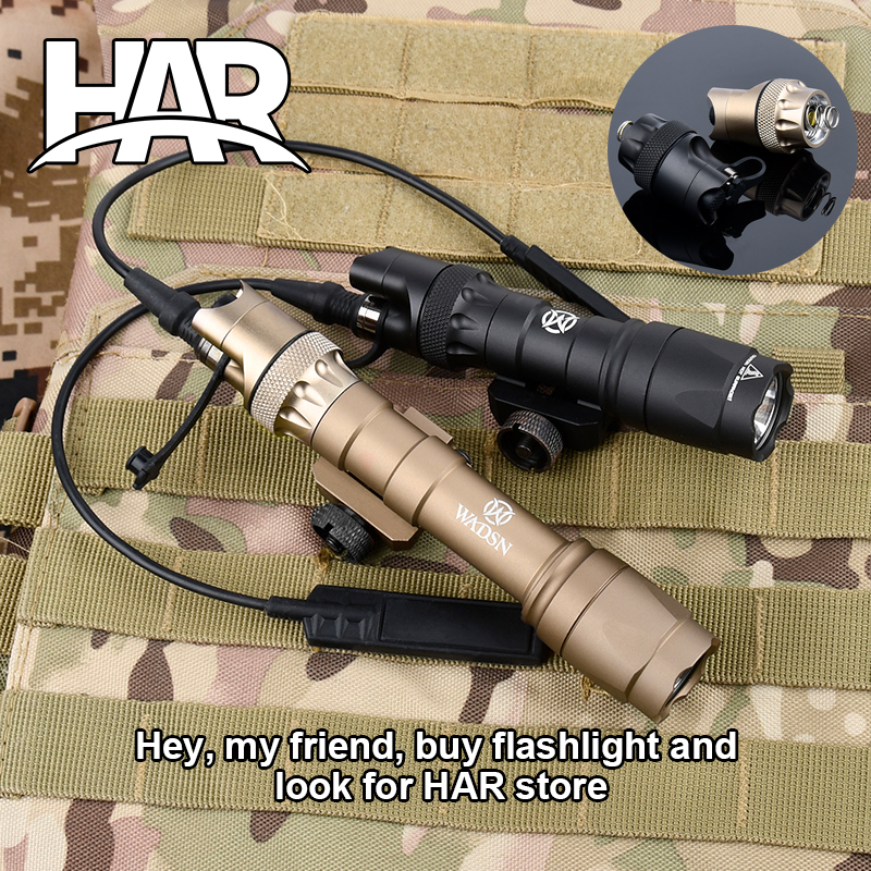 WADSN Tactical Flashlight Metal Tail Cap Switch M300 M600 Scout Light Remote Pressure Switch Airsoft Hunting Weapon Lamp Surefir