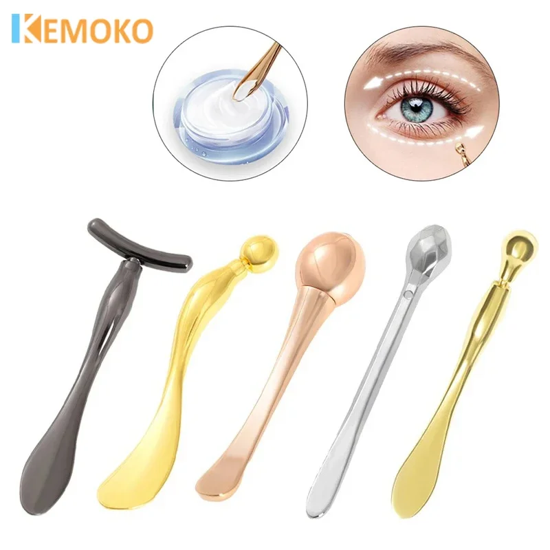 Mini Eye Massage Stick Metal Face Lifting Massage Anti Eye Pouch Dark Circles Massager Device T-shape Thin Facials Magic Stick
