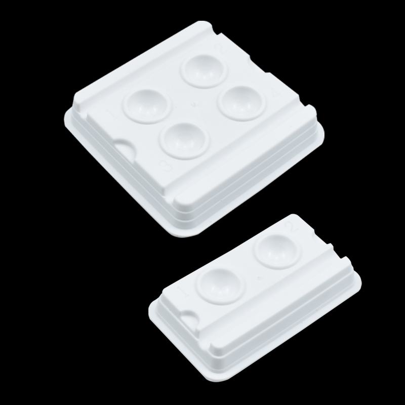 10PCS Disposable Dental Mixing Trays 2/4 Slots White Palette for Denture Processing Dental Lab Supplies Single Use Mixing Wells