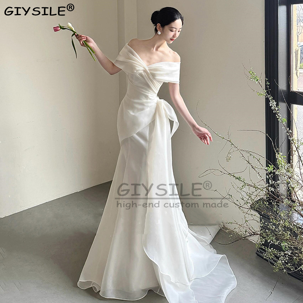 GIYSILE Customized French Light Wedding Dresses Luxury 2025 New Bridal Gowns One Shoulder Outward Yarn Tail White Dress Vestidos
