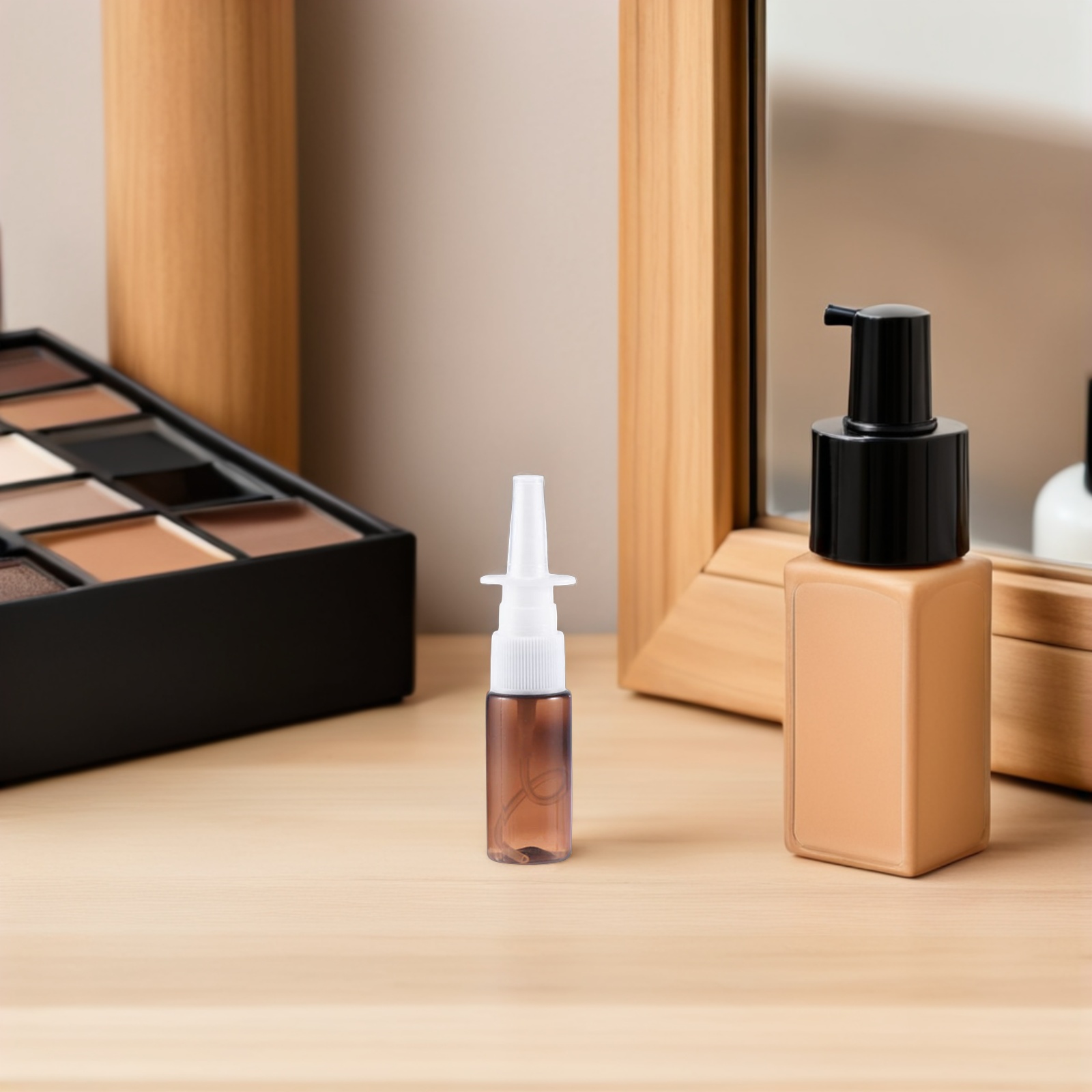 10 Pcs Spray Bottle Sprayer Nasal Atomizer Cleaning Spary Case Empty Bottles Brown Glass