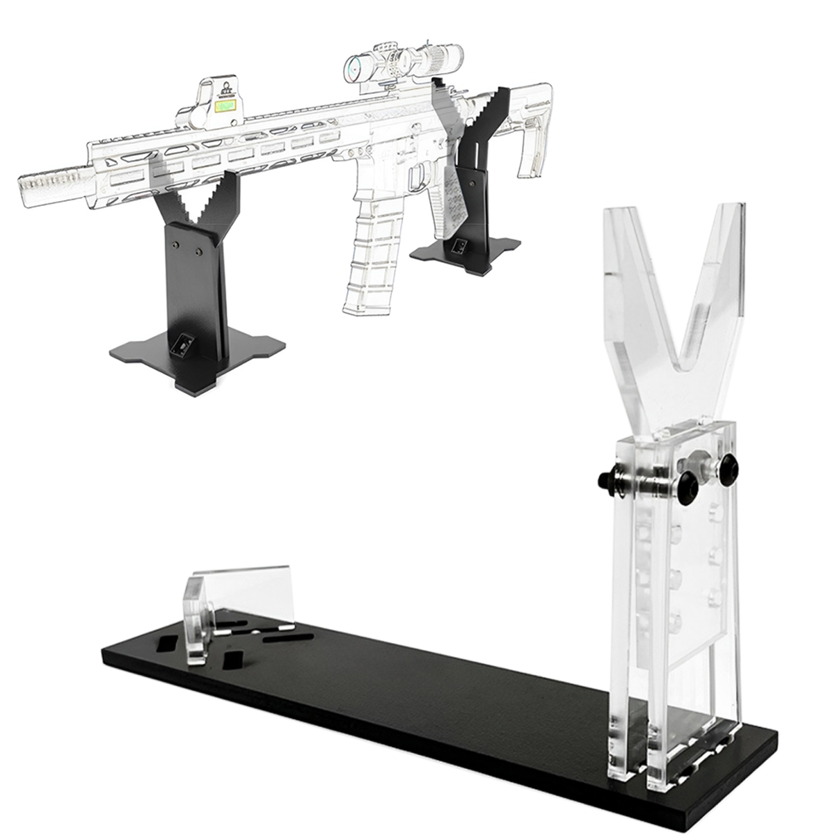 Tactical Pistol Rack Adjustable Rifle Display Stand Transparent Toy Gun Support Stand for Glock Revolver Airsoft accessories