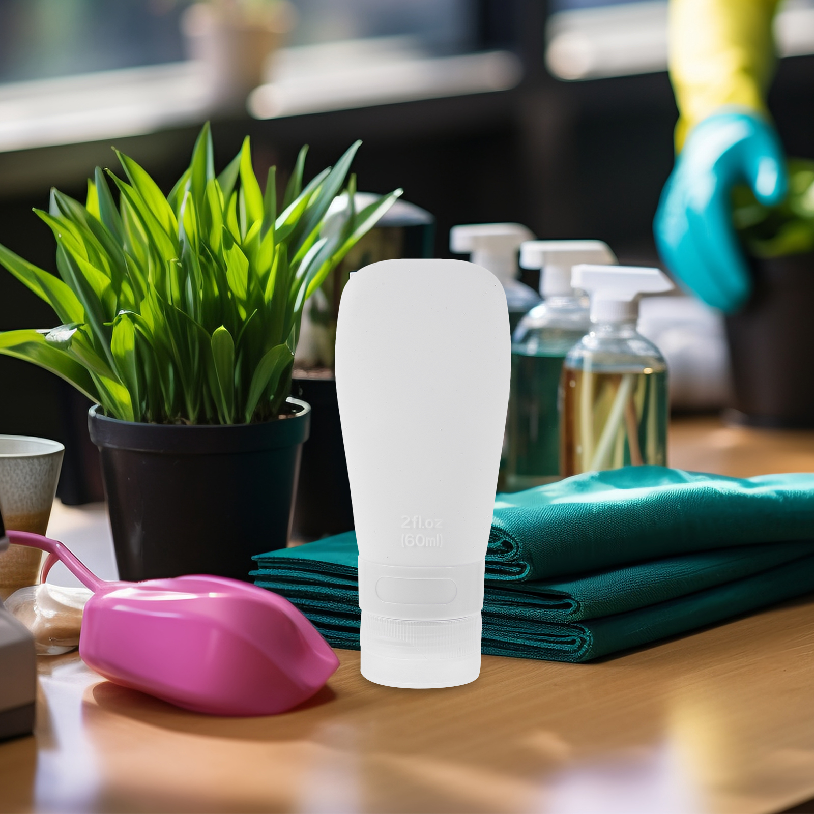 4 Pcs Silicone Travel Bottles Shampoo Bottle For Travel Shampoo Lotion Dispenser Empty Refillable Portable For Cream H