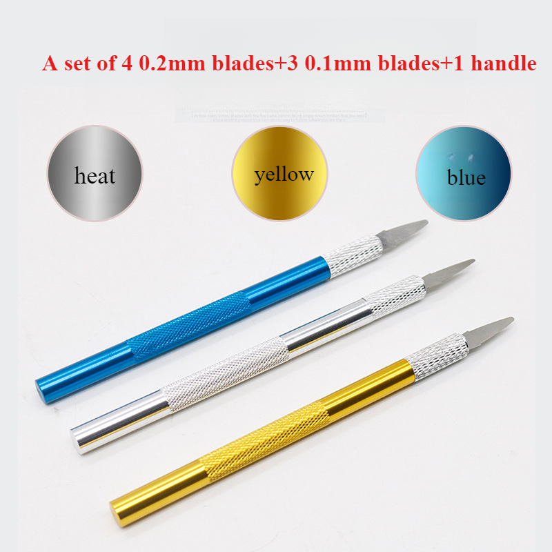 1set Dentistry Sewing Knife Repairing Pen Resin Trimming Knife Ultrathin Veneer Dental Repair Carving Teeth Gaps Dresser Shaping