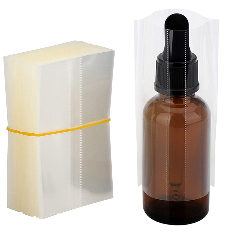 200pcs Heat Shrink Wrap Film for 10ml 15ml 30ml 50ml Glass Bottle E Liquid Dropper Bottles Heat Shrink Film Shrink Seal
