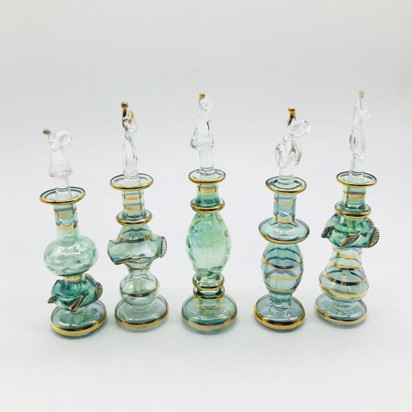 Egyptian Characteristic Crystal Glass Perfume Empty Bottle 7cm Home Decoration Soft Furnishing Miniature Decorative Crystal Bott