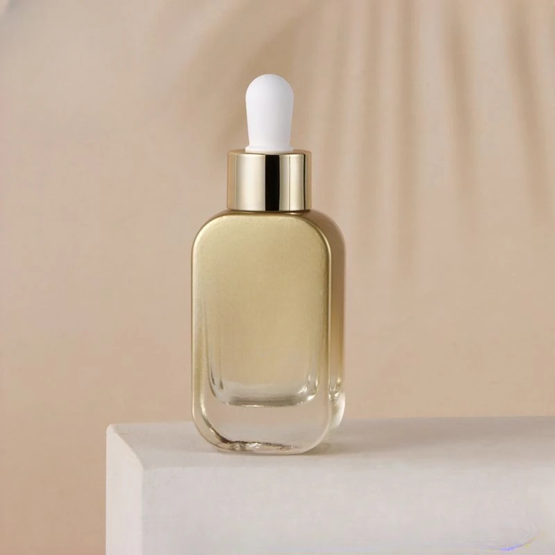 Essential Oil Dropper Bottle 30ml Glass Portable Cosmetic Dispenser Bottle Essence Thick Bottom Empty Bottle Refillable Bottles