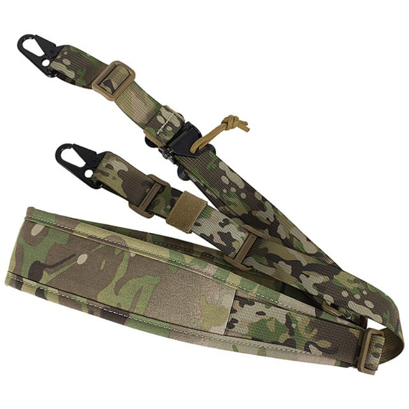 Nylon Modular Rifle Sling Strap Removable 2 Point / 1 Point 2.25" Wide Padded Shooting Gun Sling Hunting Rifle Accessories