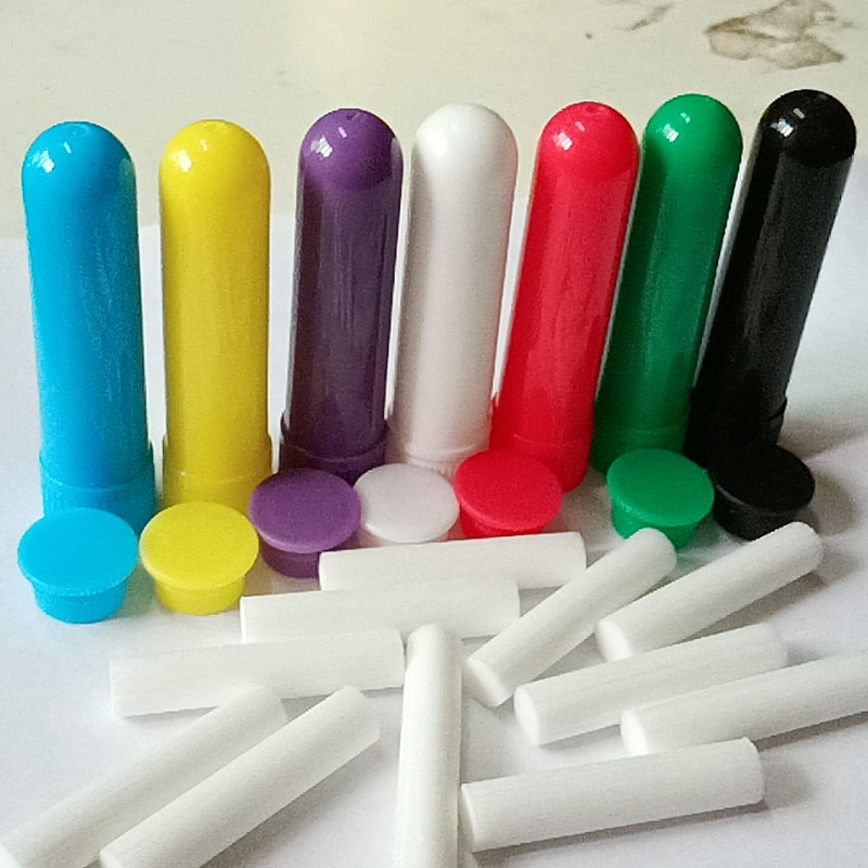 100PCS/lot Blank Nasal Inhaler Aromatherapy Nasal Inhaler Sticks with Wicks 7 colors ZKH114