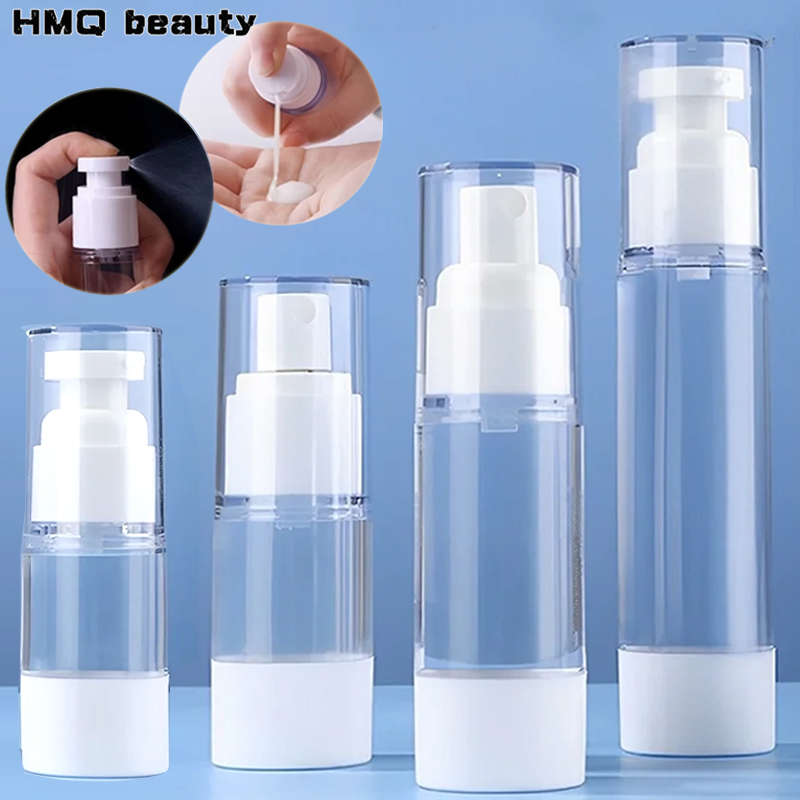 15-100ML Portable Vacuum Press Type Spray Bottle Refillable Makeup Cosmetics for Cream Gel Moisturizers Liquid Lotion Bottles