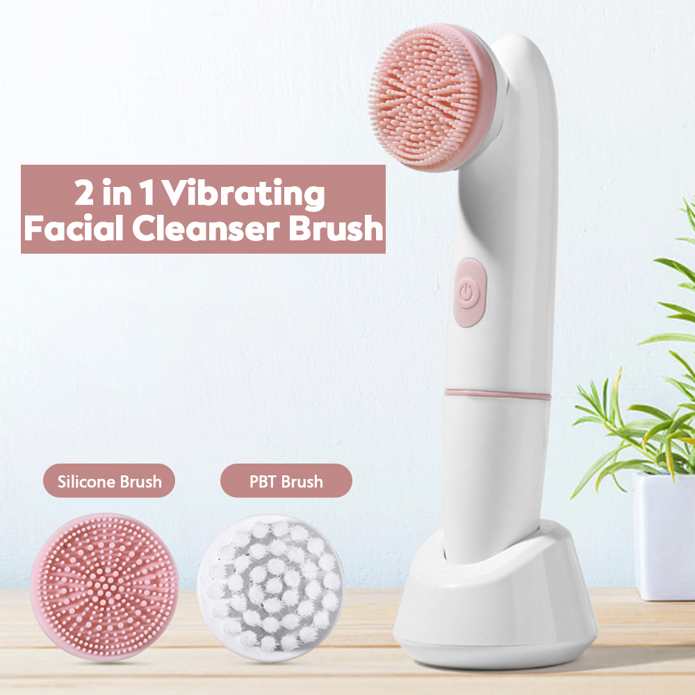 Electric Facial Cleansing Brush Face Cleaning Device for Deep Cleaning Blackhead Removal Pore Cleaner Battery Powered Waterproof