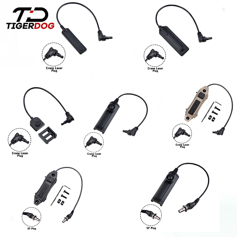 SF Plug Pressure Control Switch For M300 M600 Tactical Flashlight OGL Laser Crane Plug 2.5/3.5 Laser Jack Switch Fit DBAL PEQ