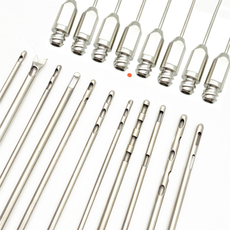 Fat transplantation liposuction cannula fat transfer needle aspirator for beauty use fat harvesting cannula for stem cells