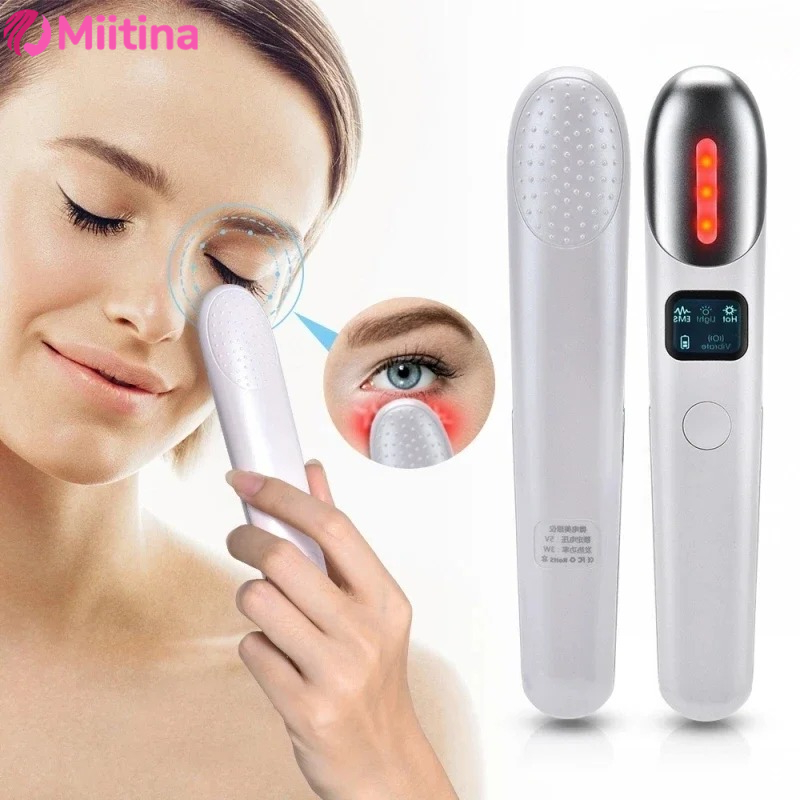 EMS Eye Beauty Device Electric Vibration Pen Facial Neck Eye Massager Skin Tighten Anti Aging Eye Wrinkle Removal Beauty Tool