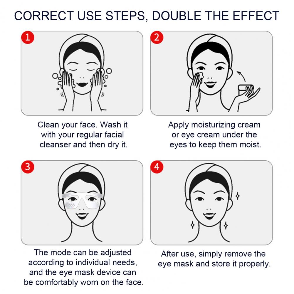 Under-eye Massager Light Therapy Eye Glasses Portable Light Therapy Glasses for Under-eye Wrinkle Removal Skin for Effective