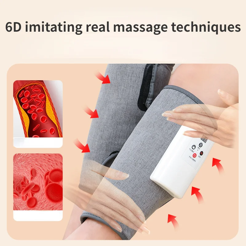 Vibrating Hot Compress Electric Leg Massager Professional Pressure Therapy Foot Massage Air Compression Muscle Relief Pain
