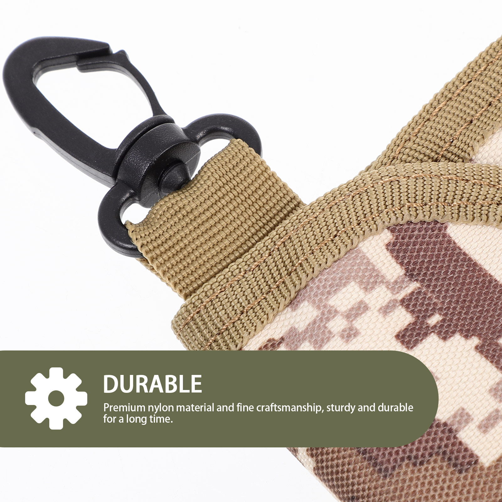 Premium Outdoor Key Case Bag Camouflage Design Nylon Key Storage Pouch Durable Cash Holder for Travel School Work Use