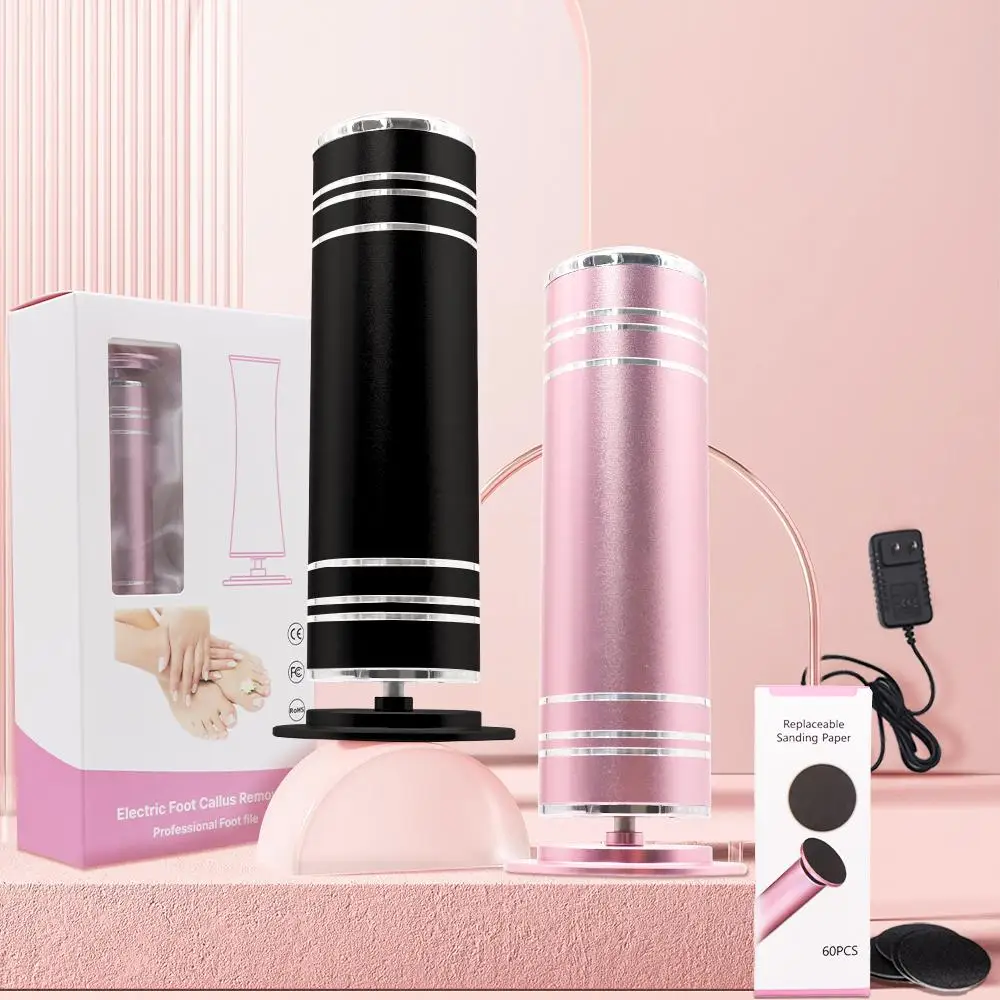 Electric Foot File Callus Remover  Adjustable Speed 1000RPM Feet File Grinder with 60 Pcs Sandpaper Discs - Professional Pedicur