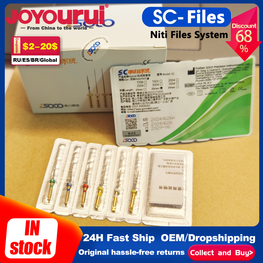 Dental Root Canal File Endo Rotary SC Files Endodontic Files 25mm 0435# Nickel Titainium Instrument Dentistry for Endomotor Tip