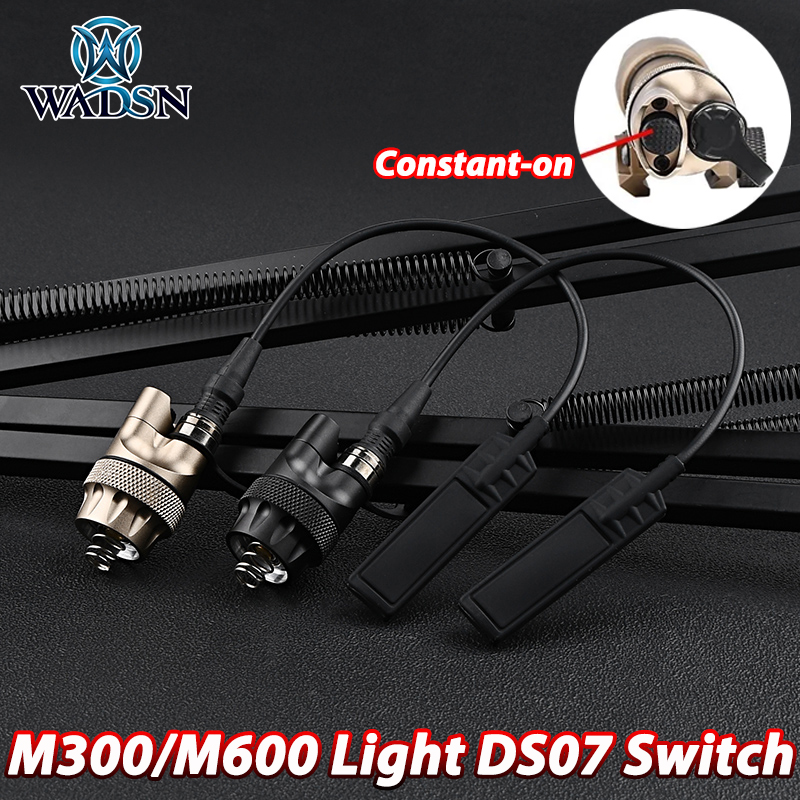 WADSN Tactical DS07 DS00 Metal Tail Dual Function Switch SF Plug For M300 M600 PLHv2 Surefir Flashlight LED Hunting Scout Light