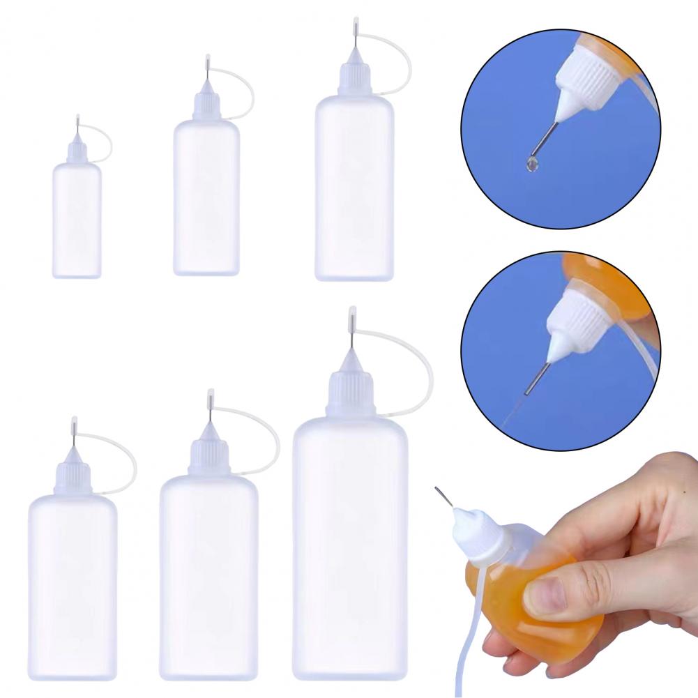 10Pcs 5/10/20/30/50/100ML Needle Tip Applicator Liquid Dropper Filling Glue Bottles Needle Tip Glue Bottle for DIY Craft Oiler