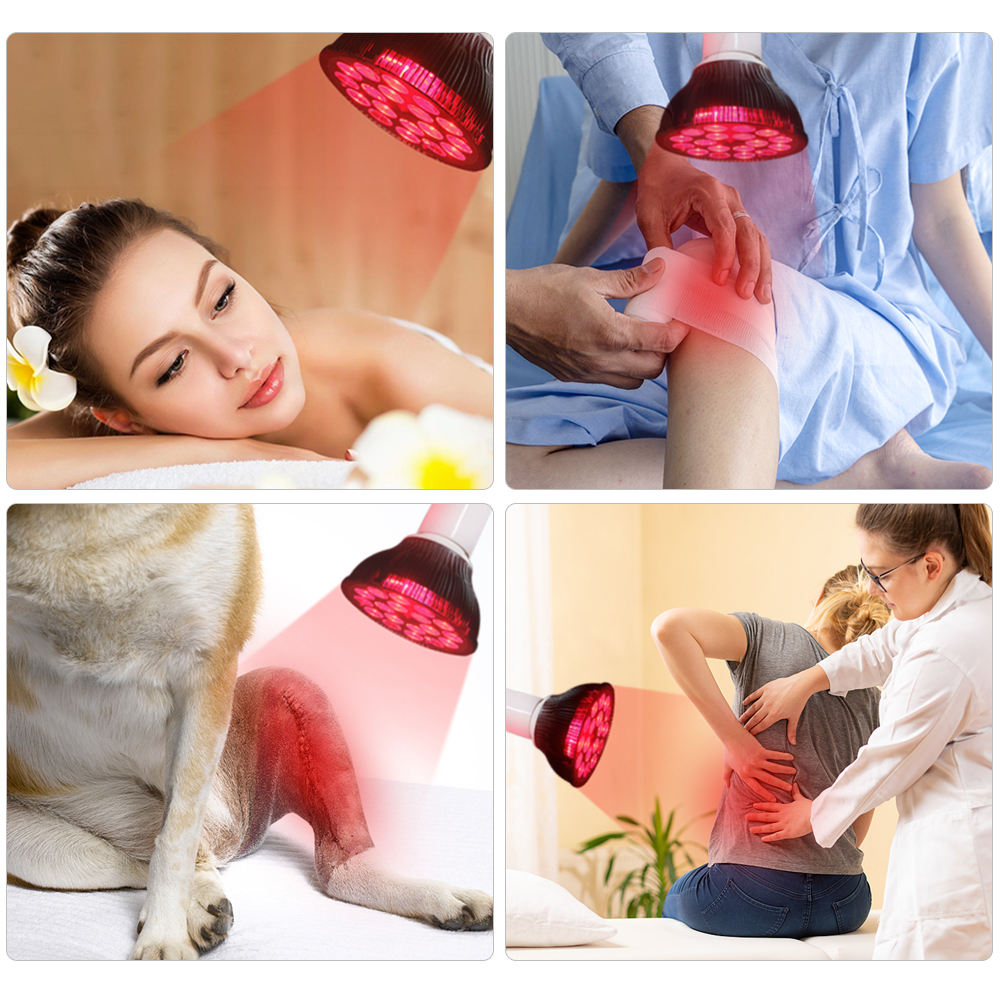 Red Light Therapy Lamp For Face 54W 660nm & 850nm Infrared Light Therapy Device For Muscle Joint Pain Relief Skin Health Tools