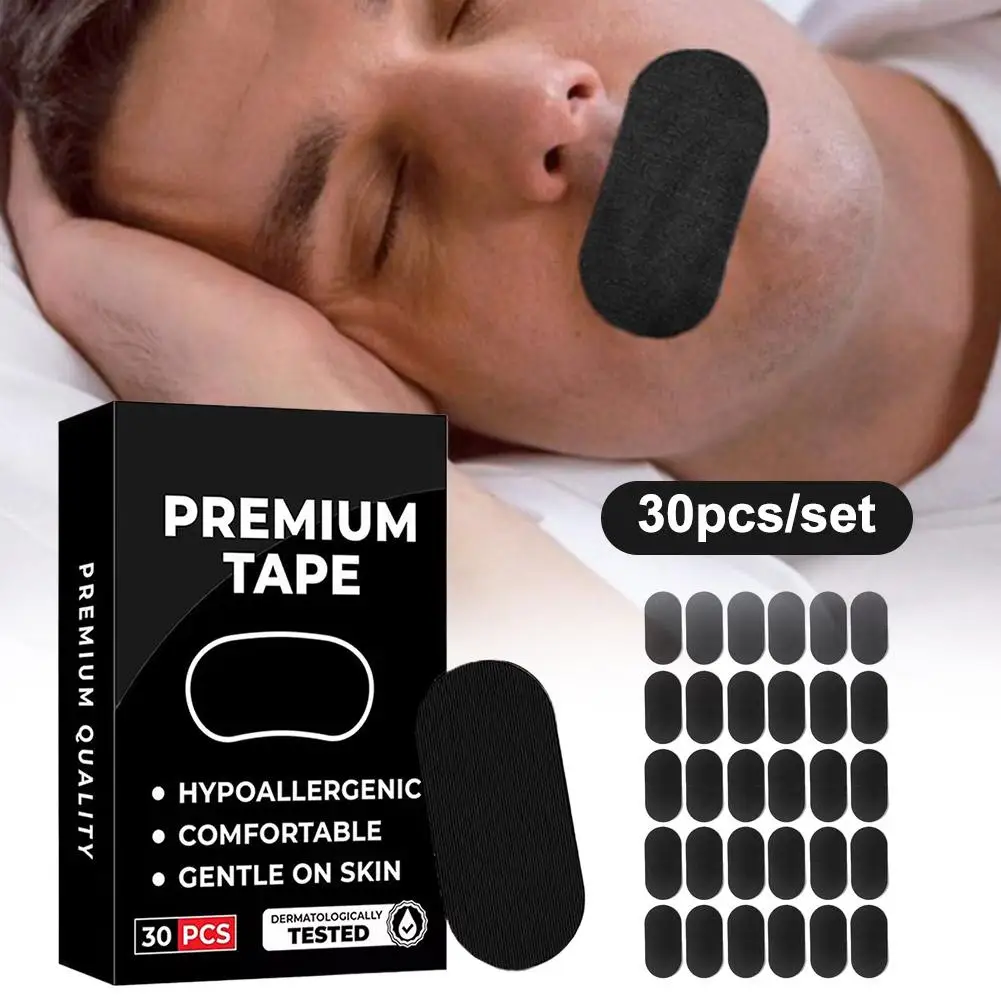 30Pcs Anti-Snoring Mouth Tape for Sleeping Strips Keep Mouth Closed Improve Breathing Quality and Dry Mouth Relief Sleep Aid