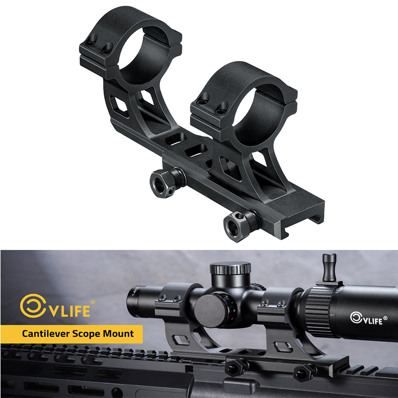 MIDTEN Rifle Scope Mount Lightweight Riflescope Offset Cantilever Dual Ring Cantilever Mounts Aluminum with 2.36'' Ring Space