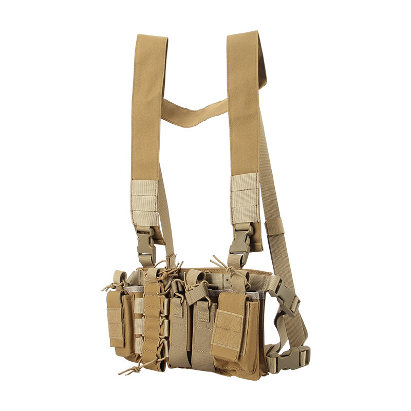 Tactical Chest Rig Vest W/Pouches, Adjustable Hunting Training, Shooting Airsoft Accessories, Vests for Cs Wargame