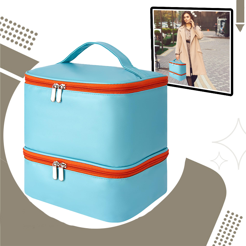 Generic Nail Polish Storage Bag High Capacity Nail Polish Carrying Case Holds 30 Nail Glue Bottles Cosmetic Bag for Nail Supplie