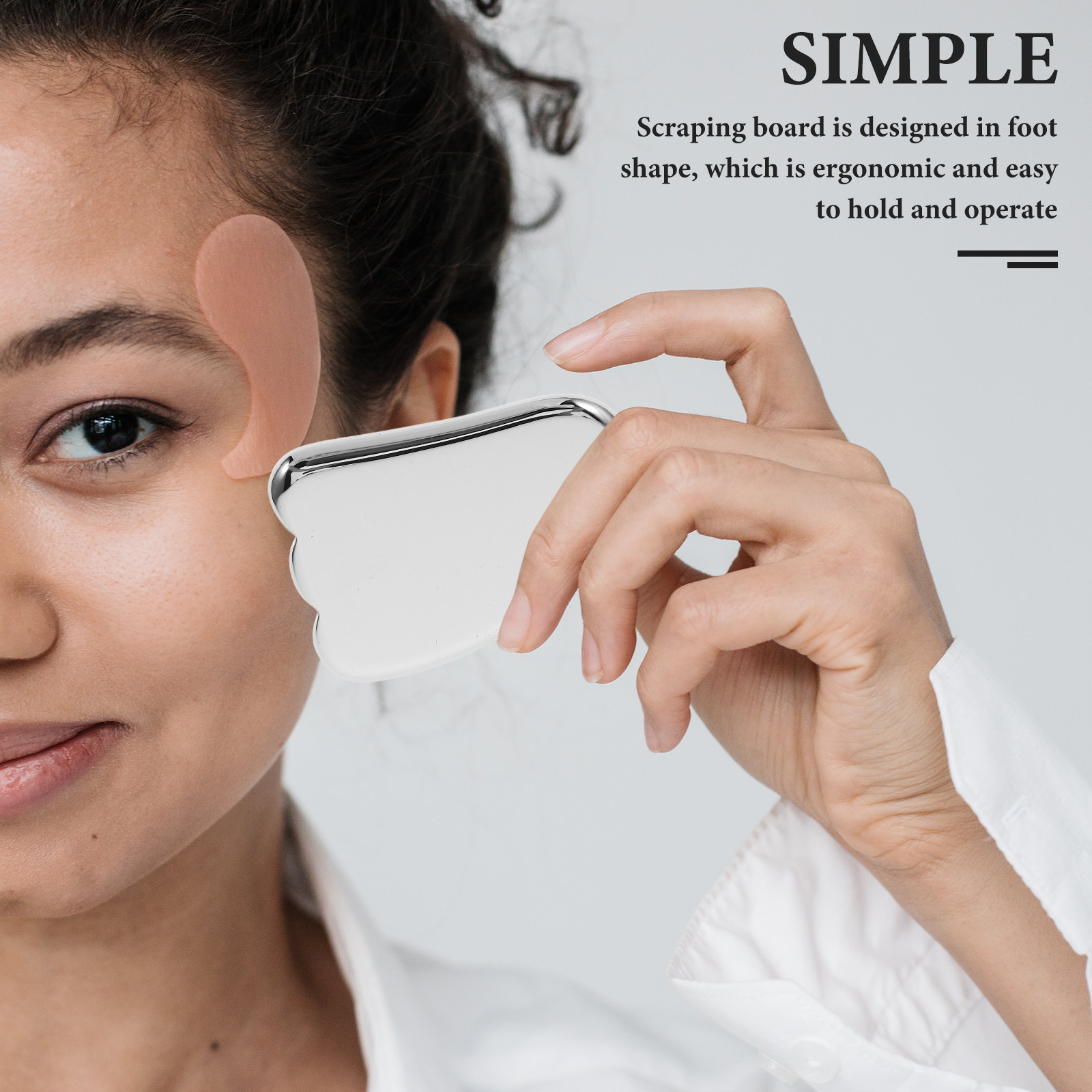 Gua Sha Massage Tool Facial Body Tools Foot Shape Face Board Reusable Gua Sha Scraping Massage Tool Hot Cold Therapy Metal