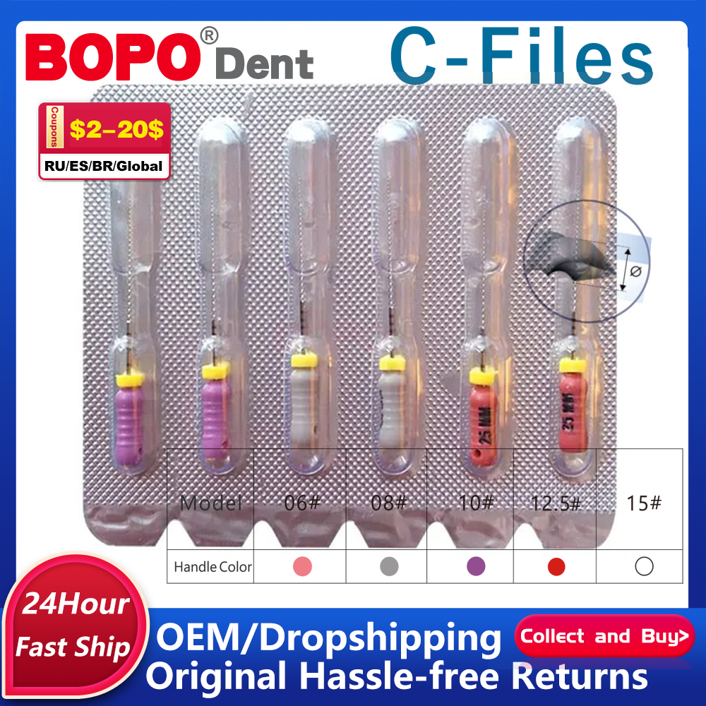 Dental C+ Files 25/21mm Endodontic Needle Pilot Stainless Steel C File 6# 8#10# 12.5# 15# Root Canal Pin Dentistry Hand Tools
