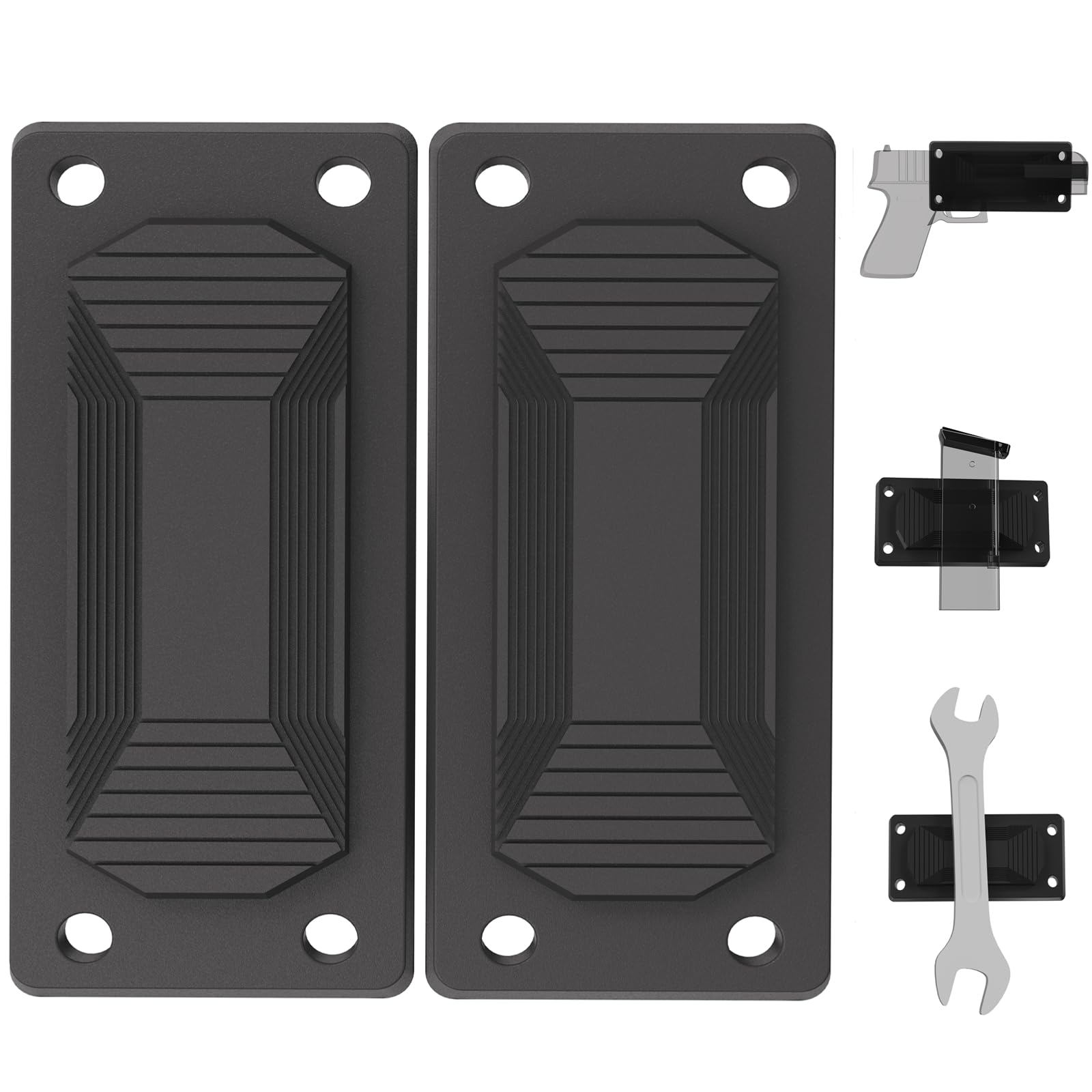 Magnetic Gun Mount Rubberized 35-45 lbs Rated Gun Magnet Gun Mount-Concealed Holder for Handgun Pistol Rifle Shotgun Revolver