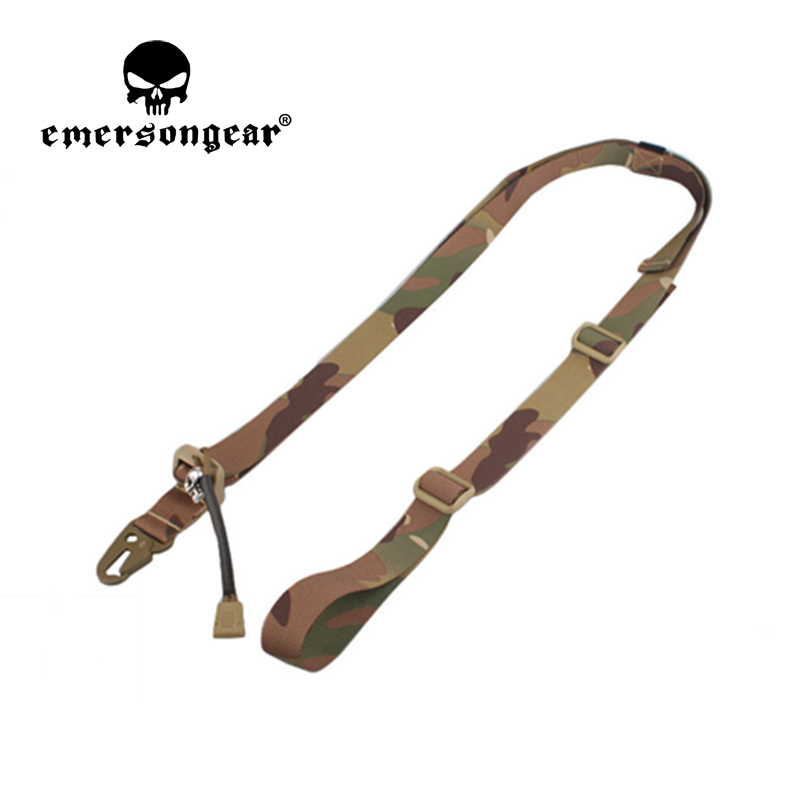 Emersongear Tactical Gun Sling Two Point Shoulder Strap Swivels Bungee Belts Rope Shooting Milsim Hunting Hiking Combat EM8884