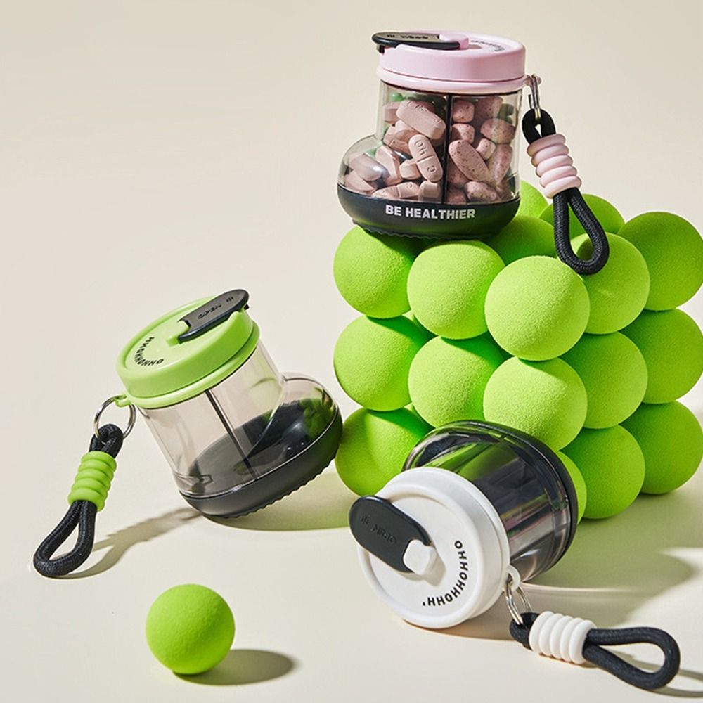 Creative Plastic Boots Shape Pill Case Transparent Lanyard Pill Storage Box Sealed with Lid Pocket Pill Box for Home