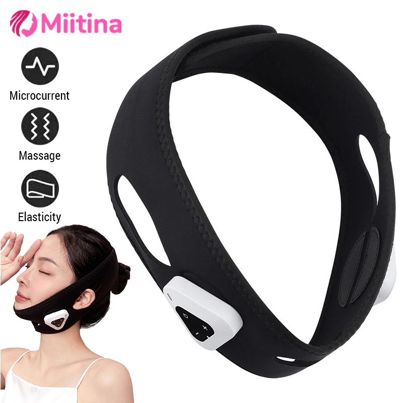 EMS Facial Lifting Mask Reduce Double Chin Electric Cheek Lift Up Belt Facial Shape EMS Face Slimming Massage Beauty Equipment