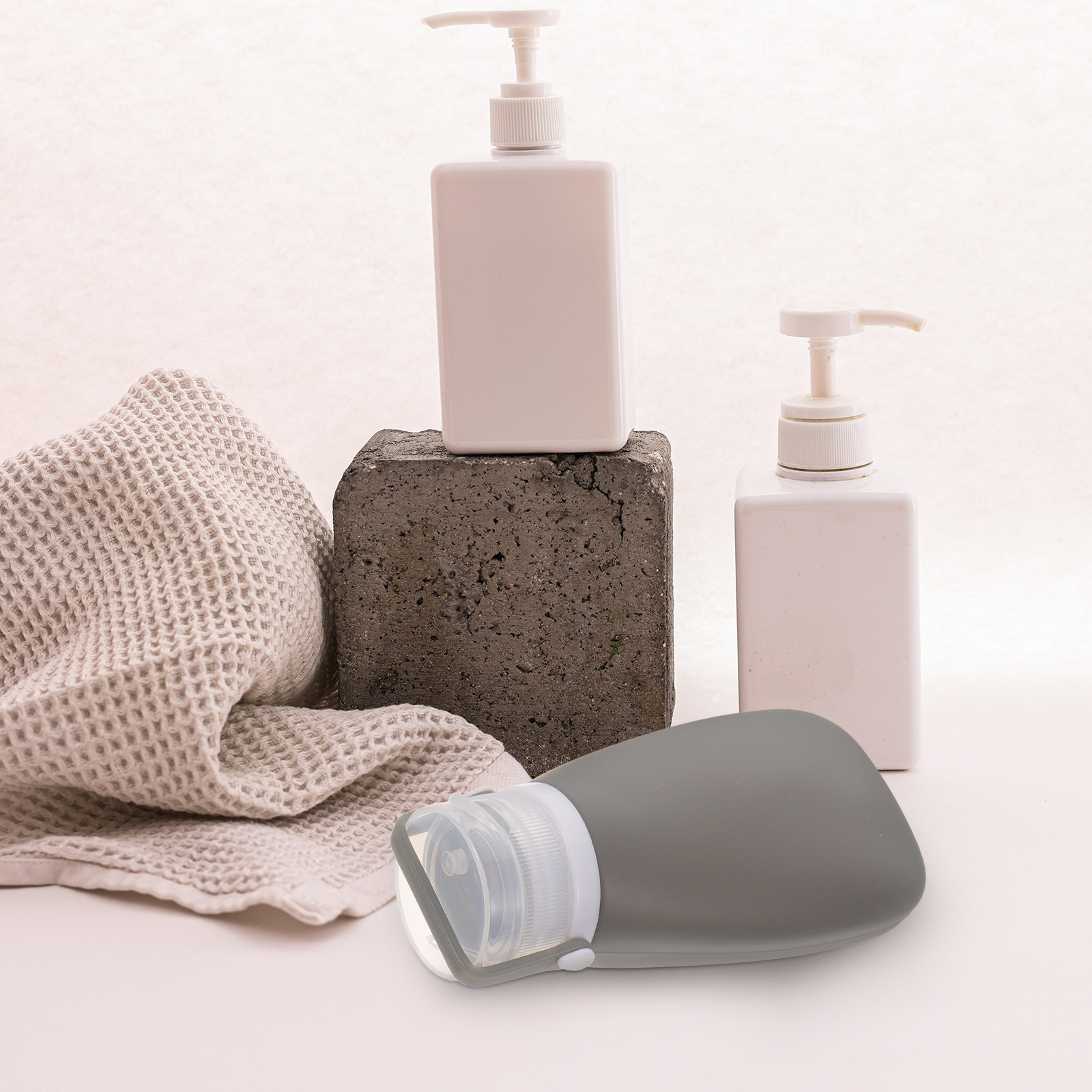 Leak-proof Silicone Bottle Empty Sub Small Refillable Travel Hair Shampoo Lotion Toiletries Portable Storage Container