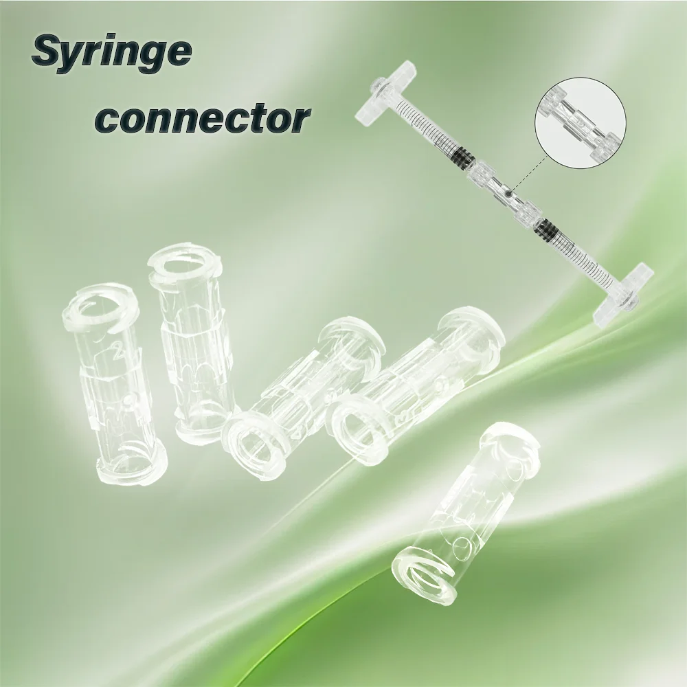 Ruhr thread connector Pp material transparent bidirectional syringe connector is convenient and durable to use in a sterile