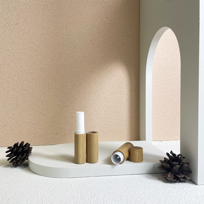 Fancy Lip Stick Container Eco Bamboo Eco Reusable Bamboo Lip Balm Tube Wooden Empty Lipstick Containers Lip Balm Stick Container