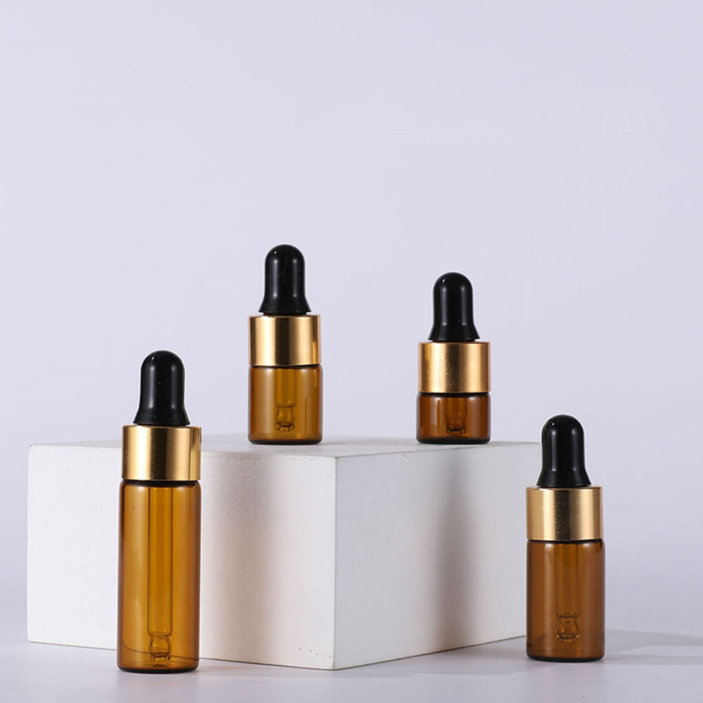 20pcs Essential Oil Bottles Empty Glass Dropper Small Liquid Containers for Travel Aromatherapy Perfume Skincare Tools