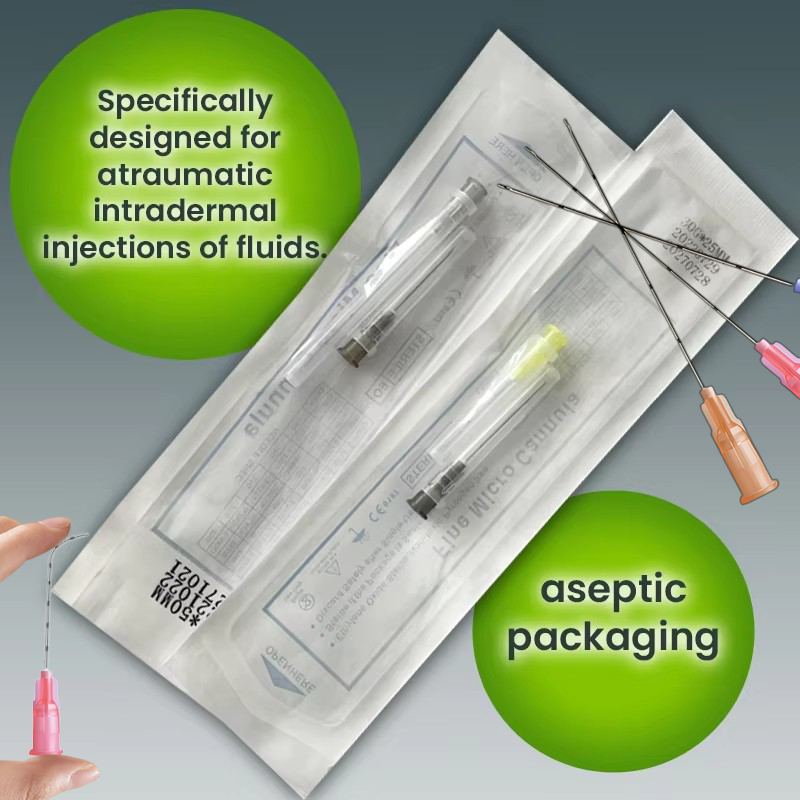 20pcs Factory Disposable Mirco Syringe cannula 18g 22g 25g 50mm 70mm blunt tip needle cannula for beauty filler