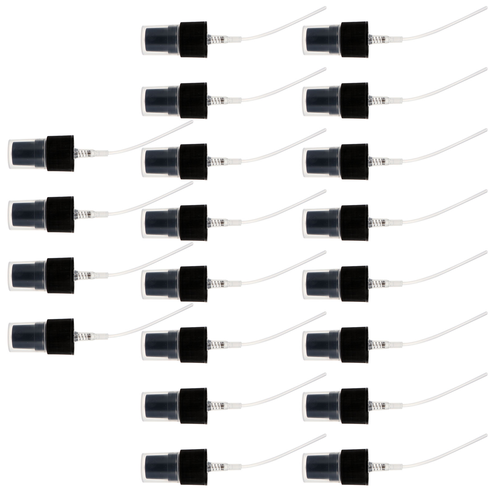20 Pcs Black Alcohol Bottle Spray Head Replacement Pump Plastic Nozzle 410 Sprayer Accessories For Cleaning Aromatherapy