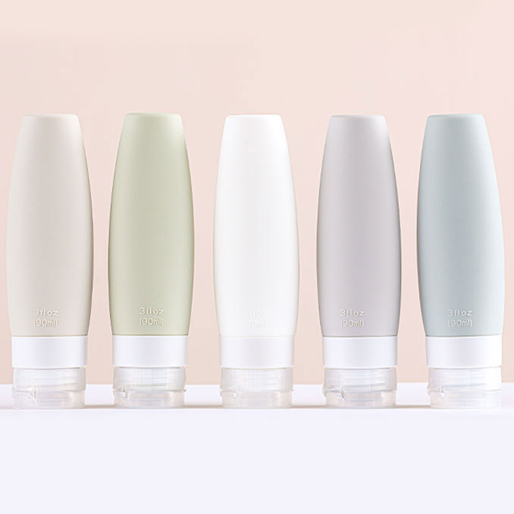 4pcs Silicone Refillable Subpackaging Bottles Empty Storage Lotion Durable Eco-Friendly Reusable Portable for Liquid