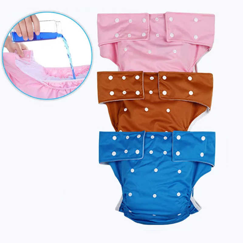 Reusable Adult Diaper Pants Washable Anti Side Leakage Diaper Pads, Breathable Adjustable Elderly Incontinence Pants 1pcs