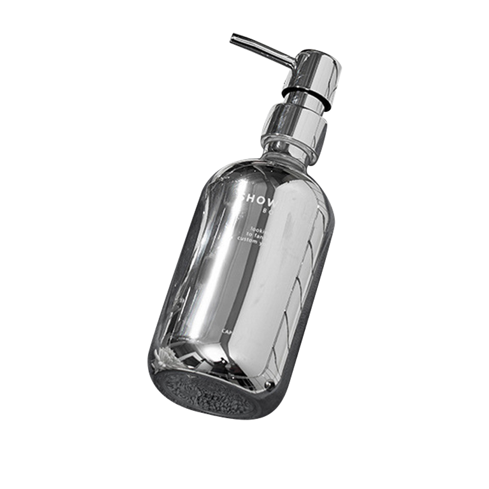 Shampoo Dispenser Bottles Clear Replacement Body Wash Pump Empty Lotion Container Soap Refillable Plating Bathroom Sink