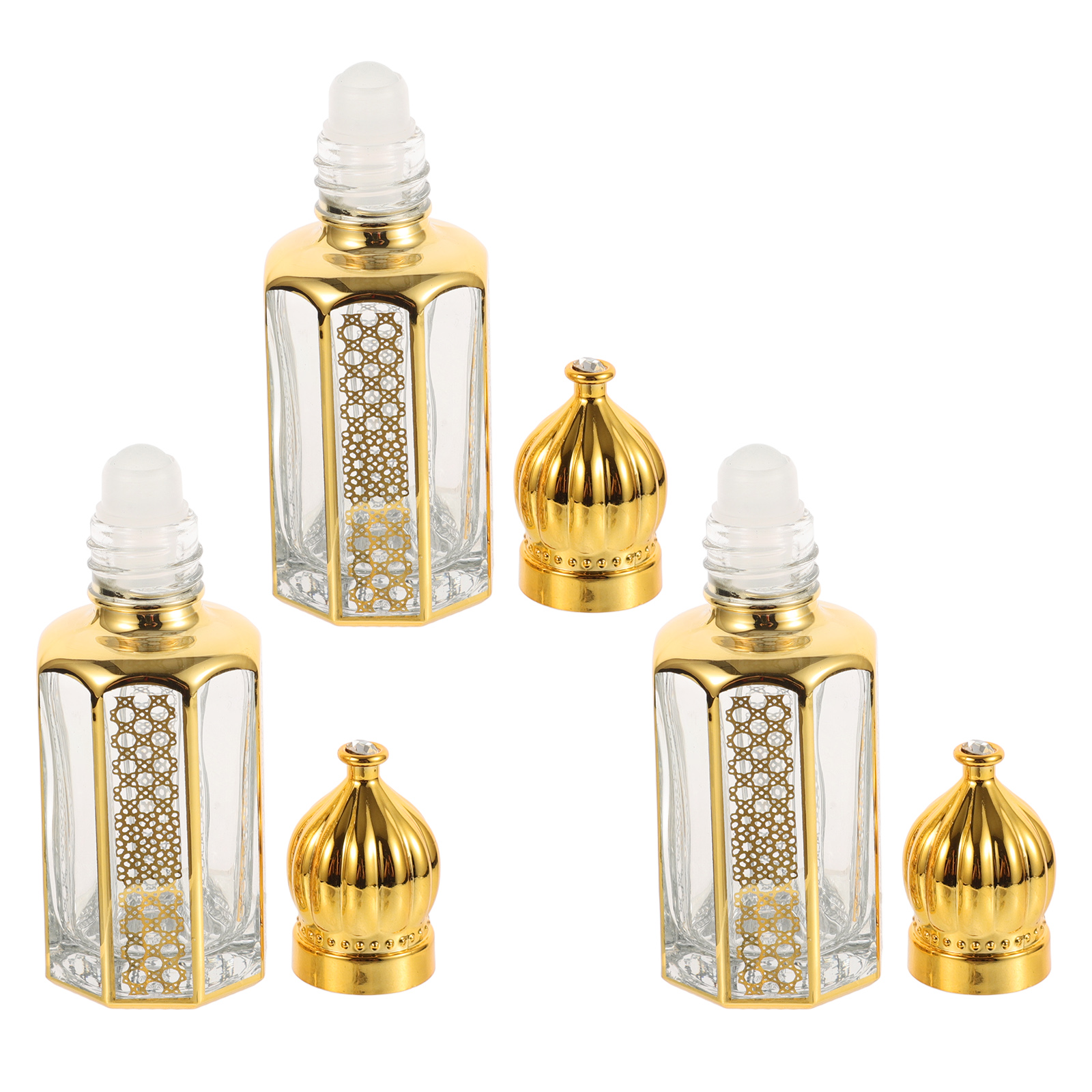 9 pcs Roller Bottles Essential Oil Rollers Empty Refillable Tiny Cuticle Bottles High End Glass Travel Home Use