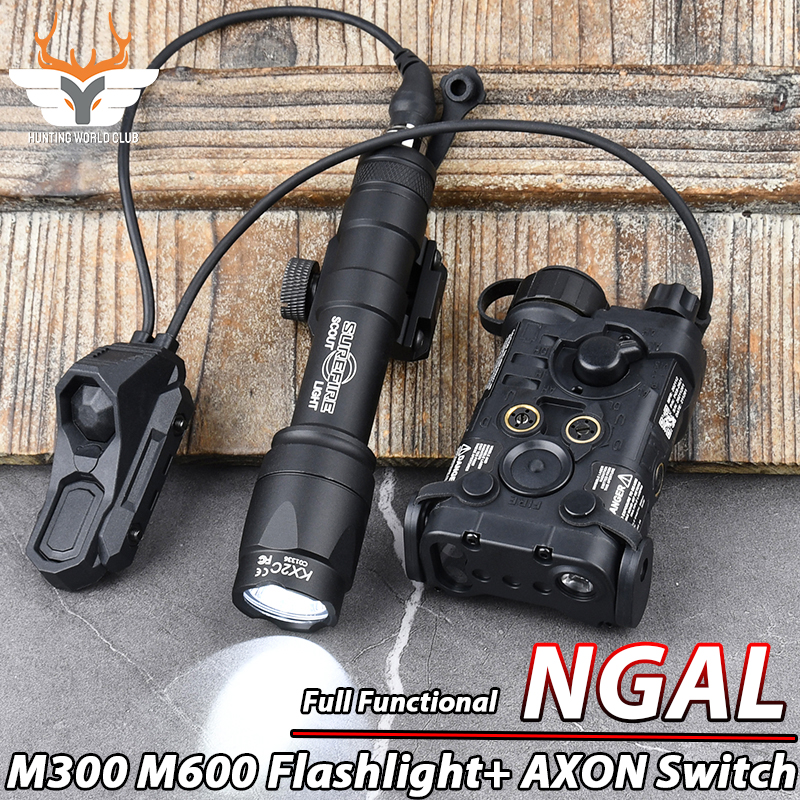 Tactical L3 NGAL Red Green Blue IR Indicator WADSN M300A M600C Surefir Flashlight Hunting Scout Light AXON Switch Fit 20MM Rail
